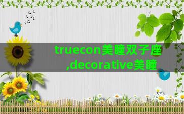 truecon美瞳双子座,decorative美瞳