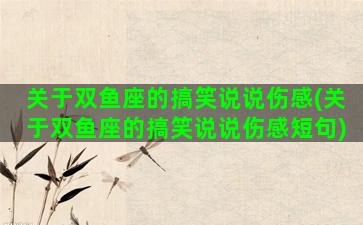 关于双鱼座的搞笑说说伤感(关于双鱼座的搞笑说说伤感短句)