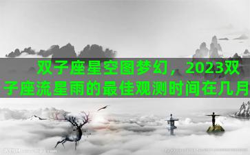 双子座星空图梦幻，2023双子座流星雨的最佳观测时间在几月
