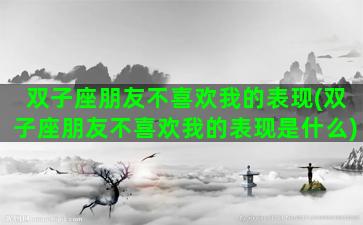 双子座朋友不喜欢我的表现(双子座朋友不喜欢我的表现是什么)