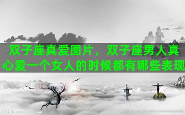 双子座真爱图片，双子座男人真心爱一个女人的时候都有哪些表现