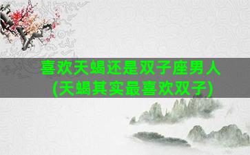 喜欢天蝎还是双子座男人(天蝎其实最喜欢双子)