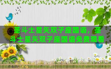 圣斗士星矢双子座国语，圣斗士星矢双子座国语免费观看