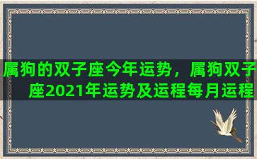 属狗的双子座今年运势，属狗双子座2021年运势及运程每月运程