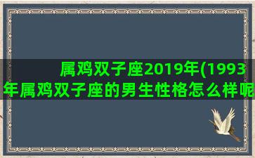 属鸡双子座2019年(1993年属鸡双子座的男生性格怎么样呢喜欢什么样的女生)