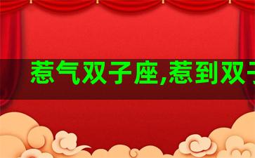 惹气双子座,惹到双子座