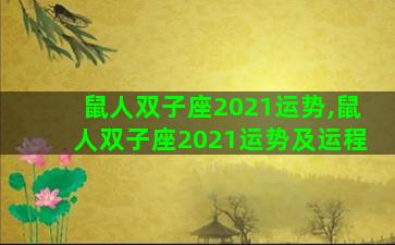 鼠人双子座2021运势,鼠人双子座2021运势及运程
